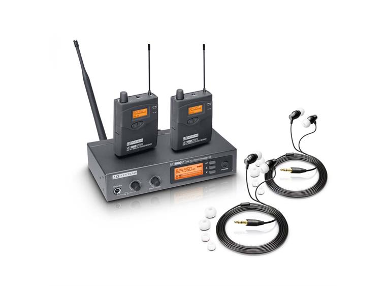 LD Systems MEI 1000 G2 BUNDLE IE Monitoring Sys 2x BP, 2x IE Headset